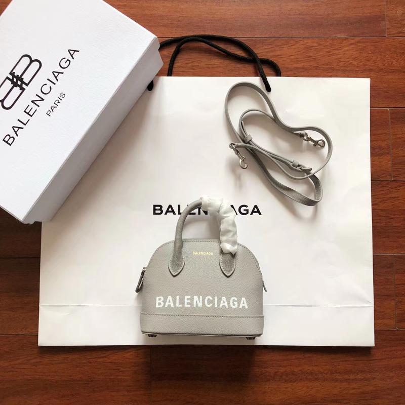 Balenciaga Bags 5506460 Cross pattern solid gray white font